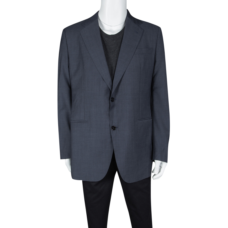 

Valentino Grey Wool Tailored Two Button Blazer