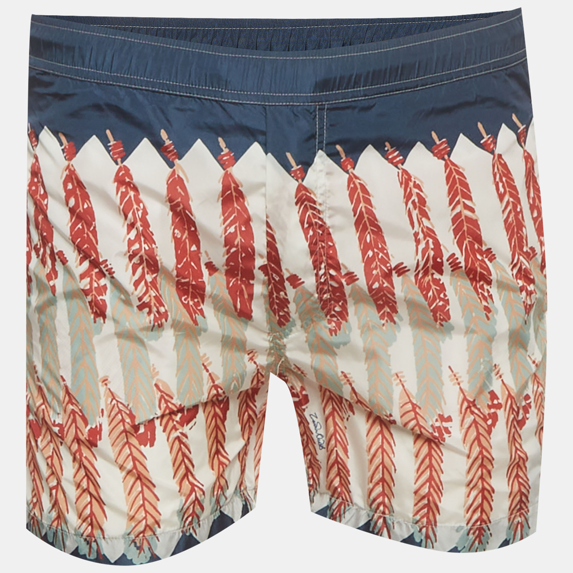 

Valentino Multicolour Feather Print Nylon Zandra Rhodes Swim Shorts XS, Multicolor