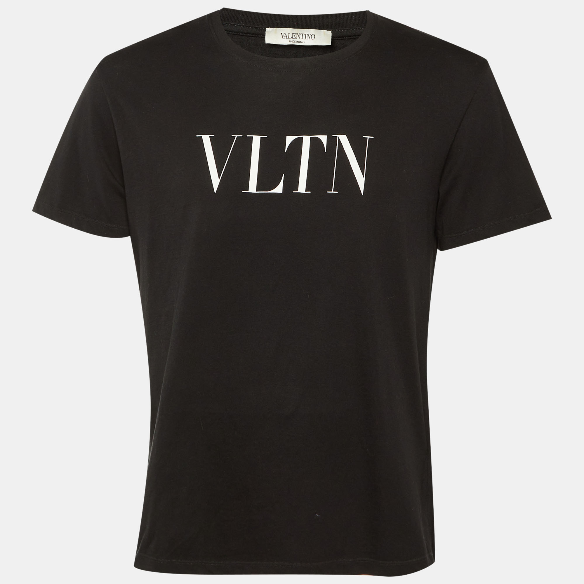 

Valentino Black VLTN Print Cotton Crew Neck T-Shirt L