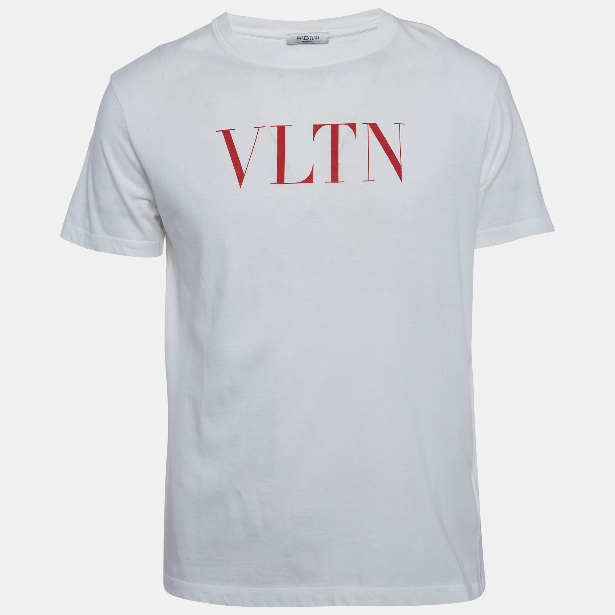 

Valentino White Logo Print Jersey Crew Neck T-Shirt M
