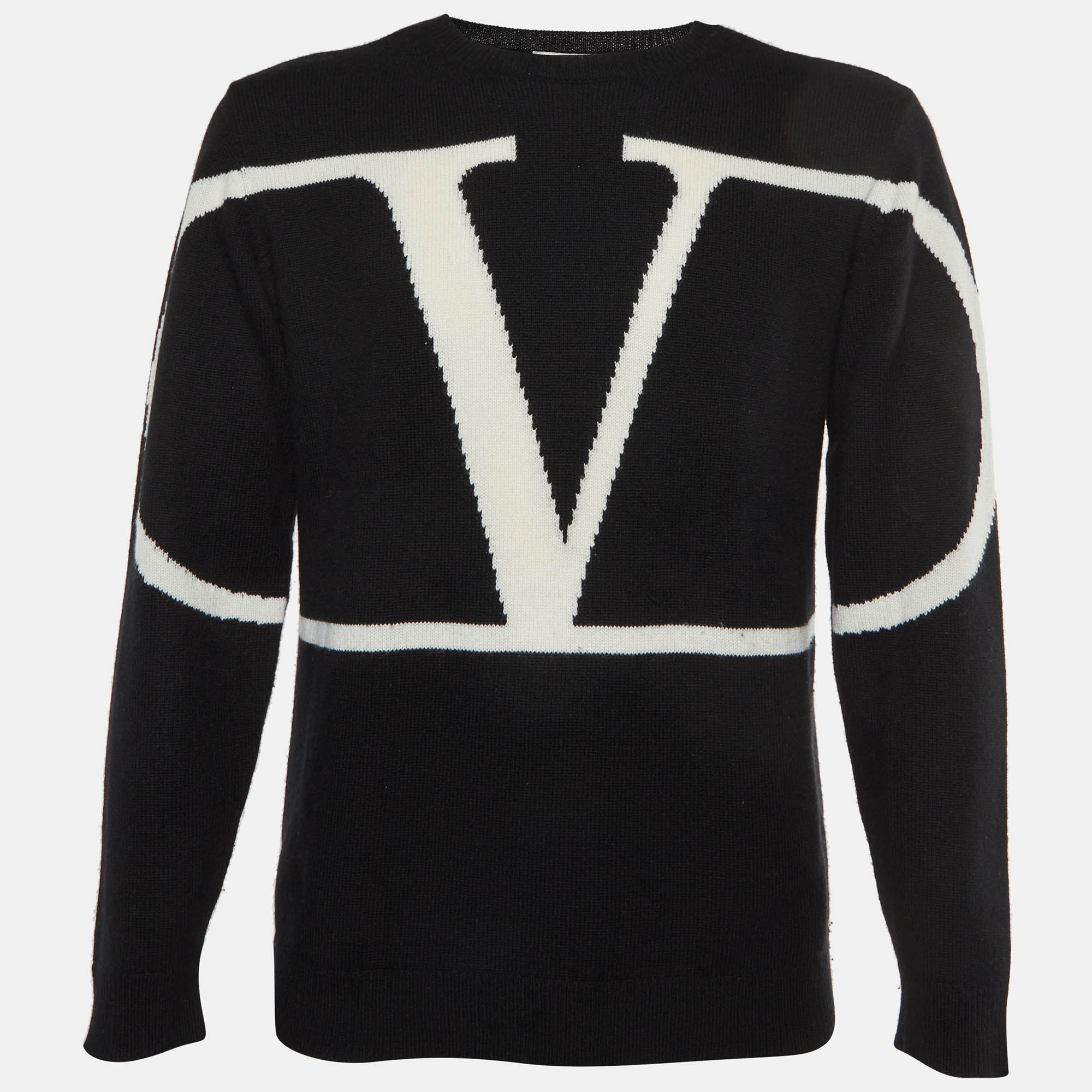 

Valentino Black VLogo Cashmere Knit Sweater M