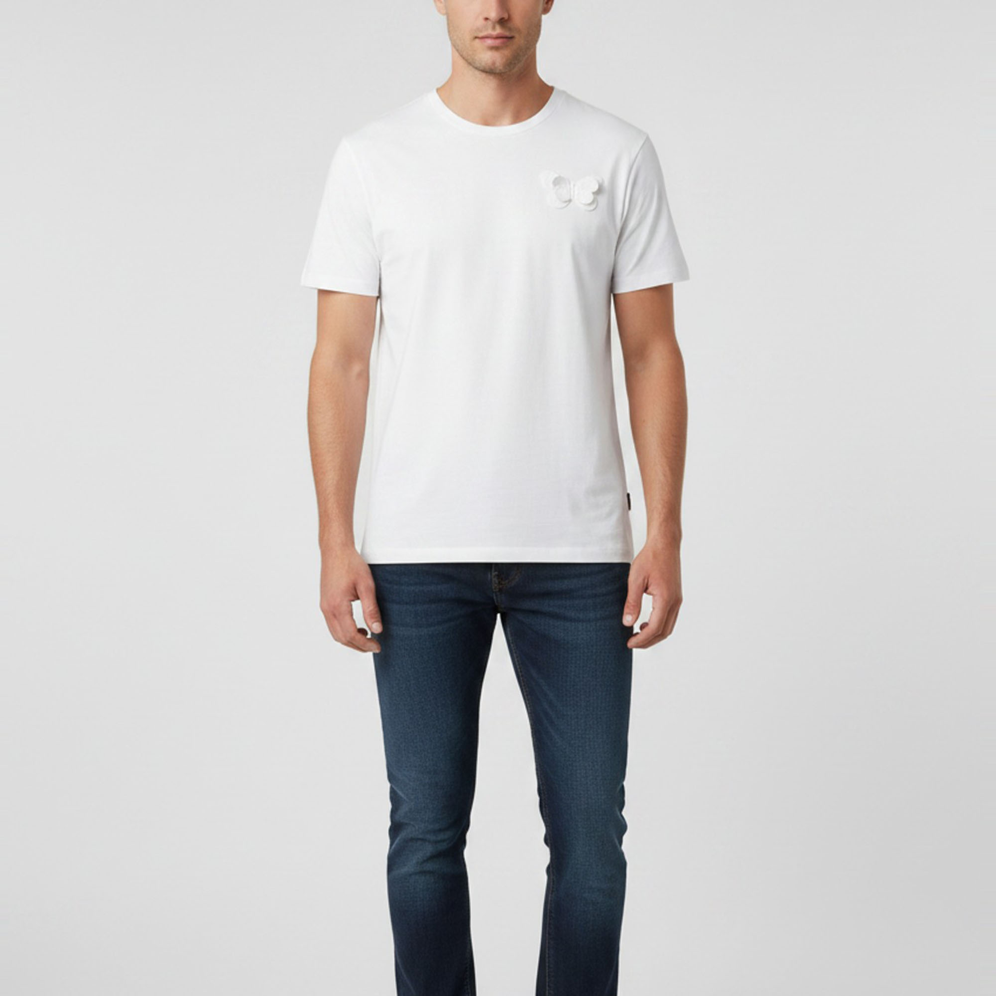 

Valentino White Logo Print Jersey Crewneck T-Shirt L
