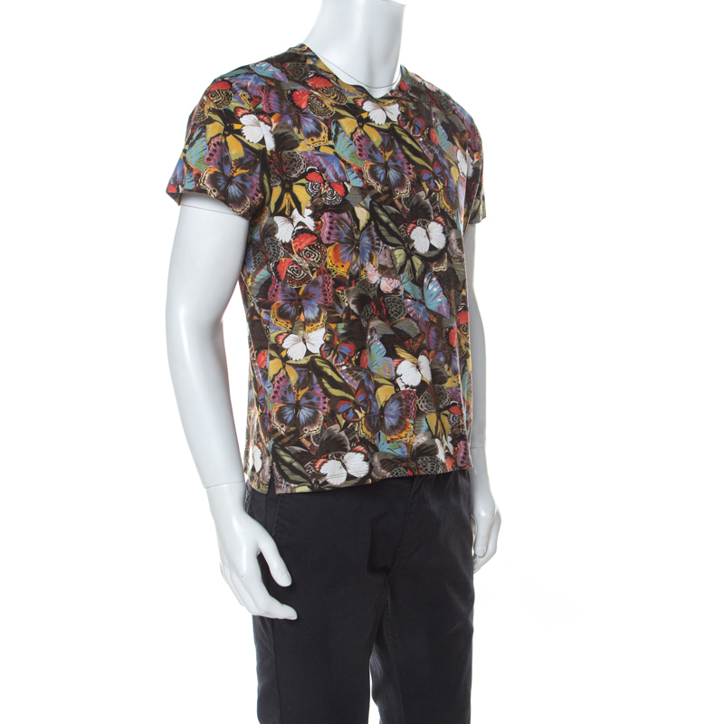 

Valentino Multicolor Butterfly Print Cotton T-Shirt