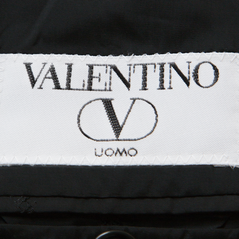 Pre-owned Valentino Uomo Black Wool Double Breasted Blazer Xl