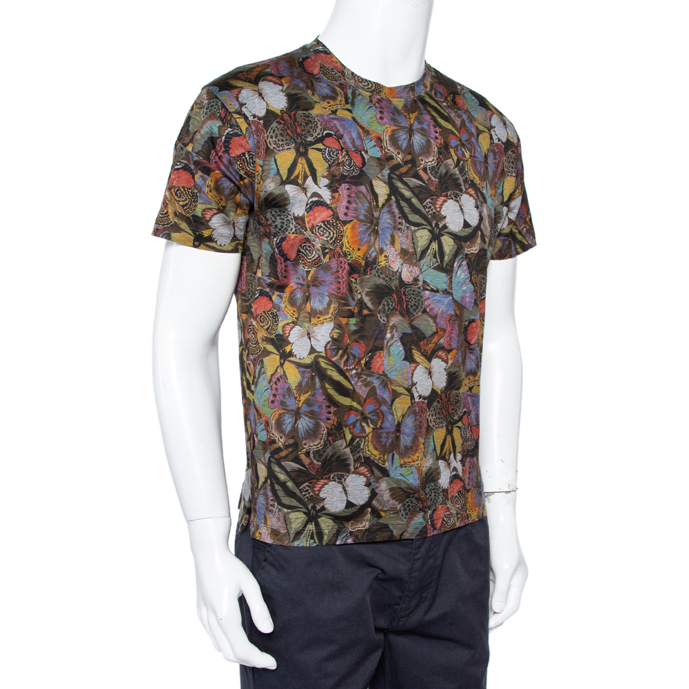 

Valentino Multicolor Butterfly Print Cotton T-Shirt