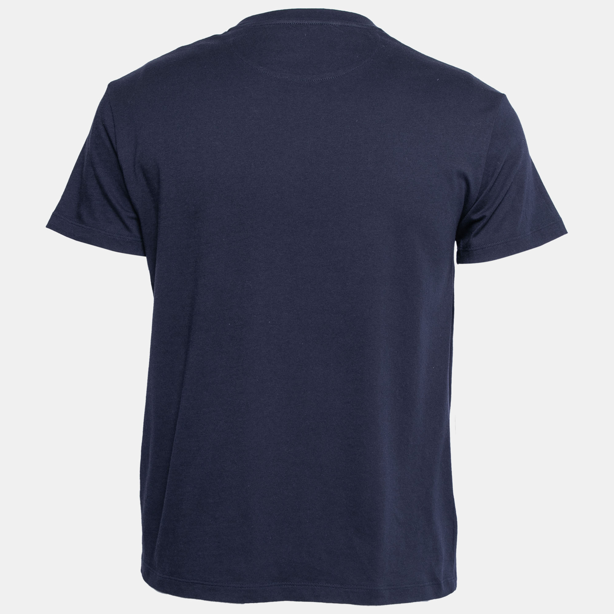 

Valentino Navy Blue VLTN Printed Cotton Crewneck T-Shirt