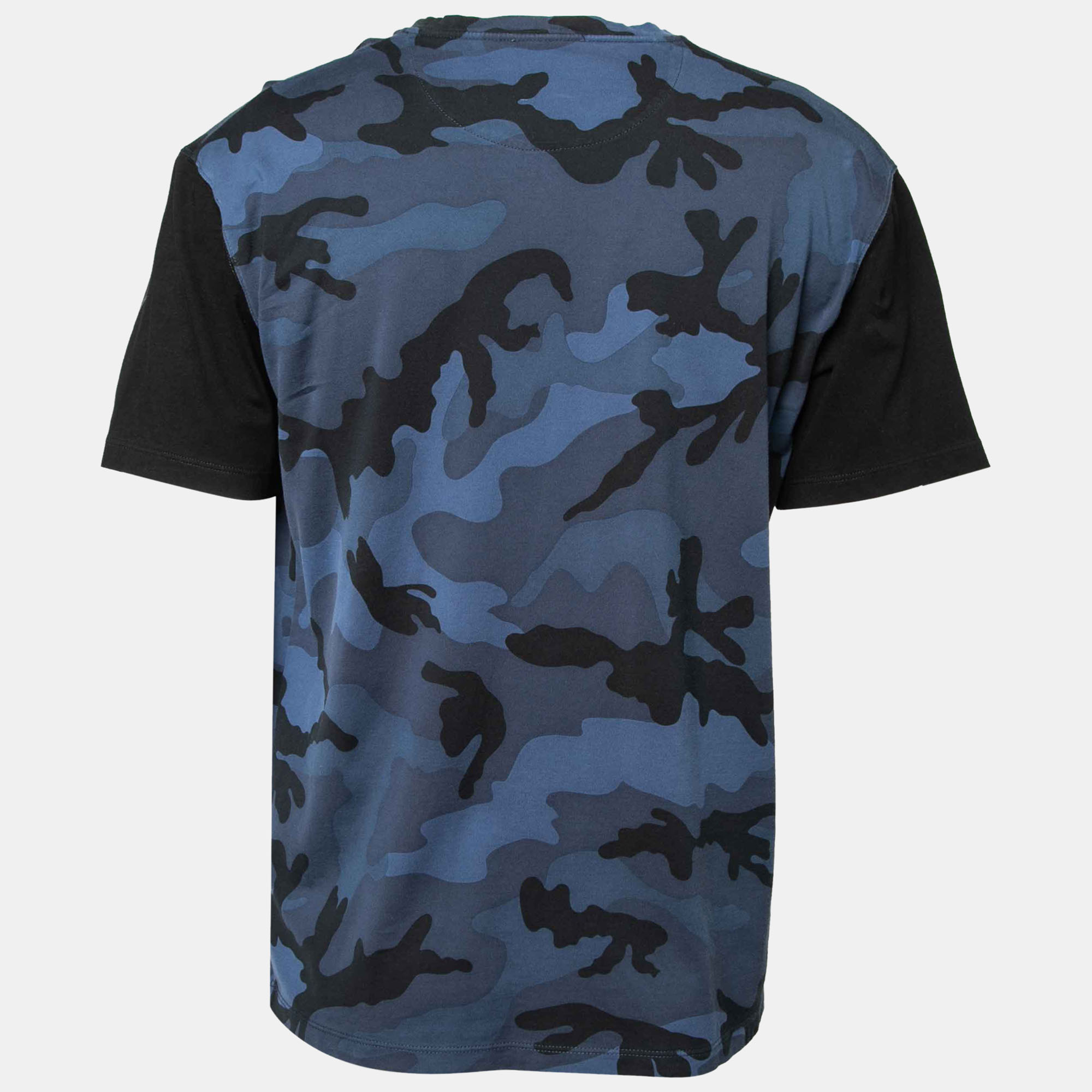 

Valentino Blue Camupanther Print Cotton Short Sleeve T-Shirt