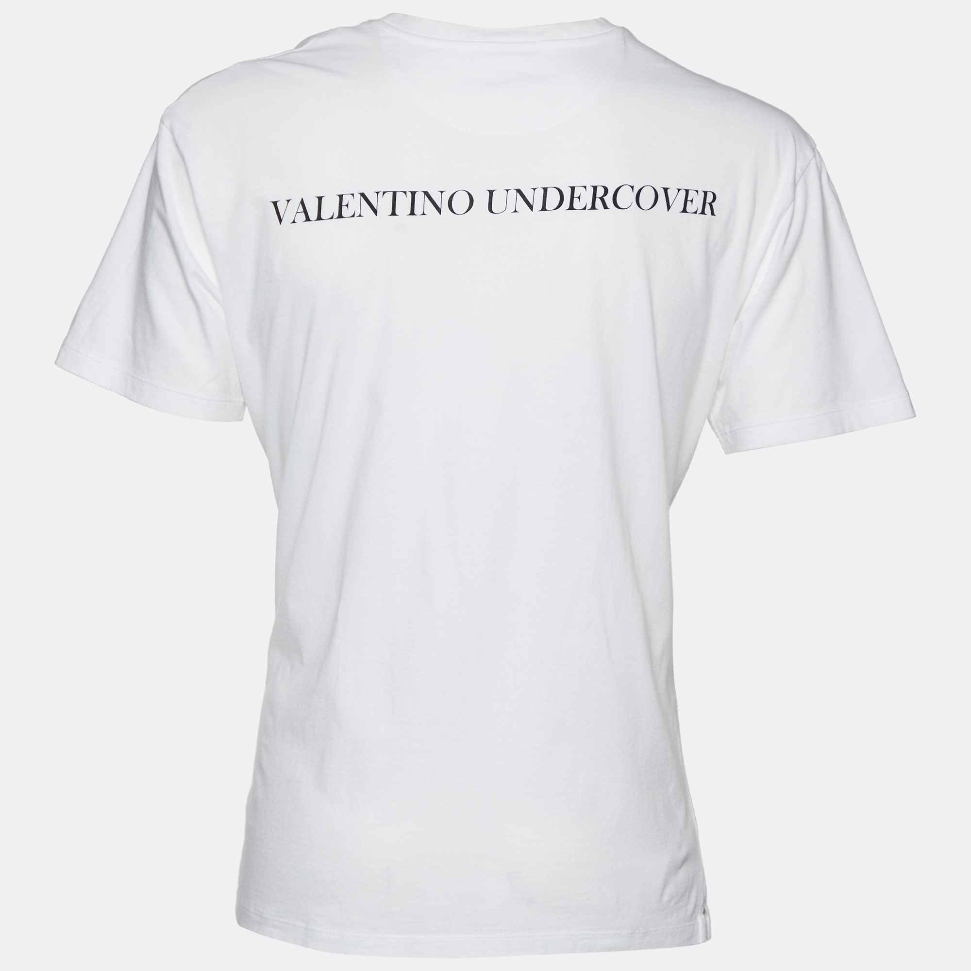

Valentino x Undercover White V Face UFO Print Cotton Crew Neck T-Shirt