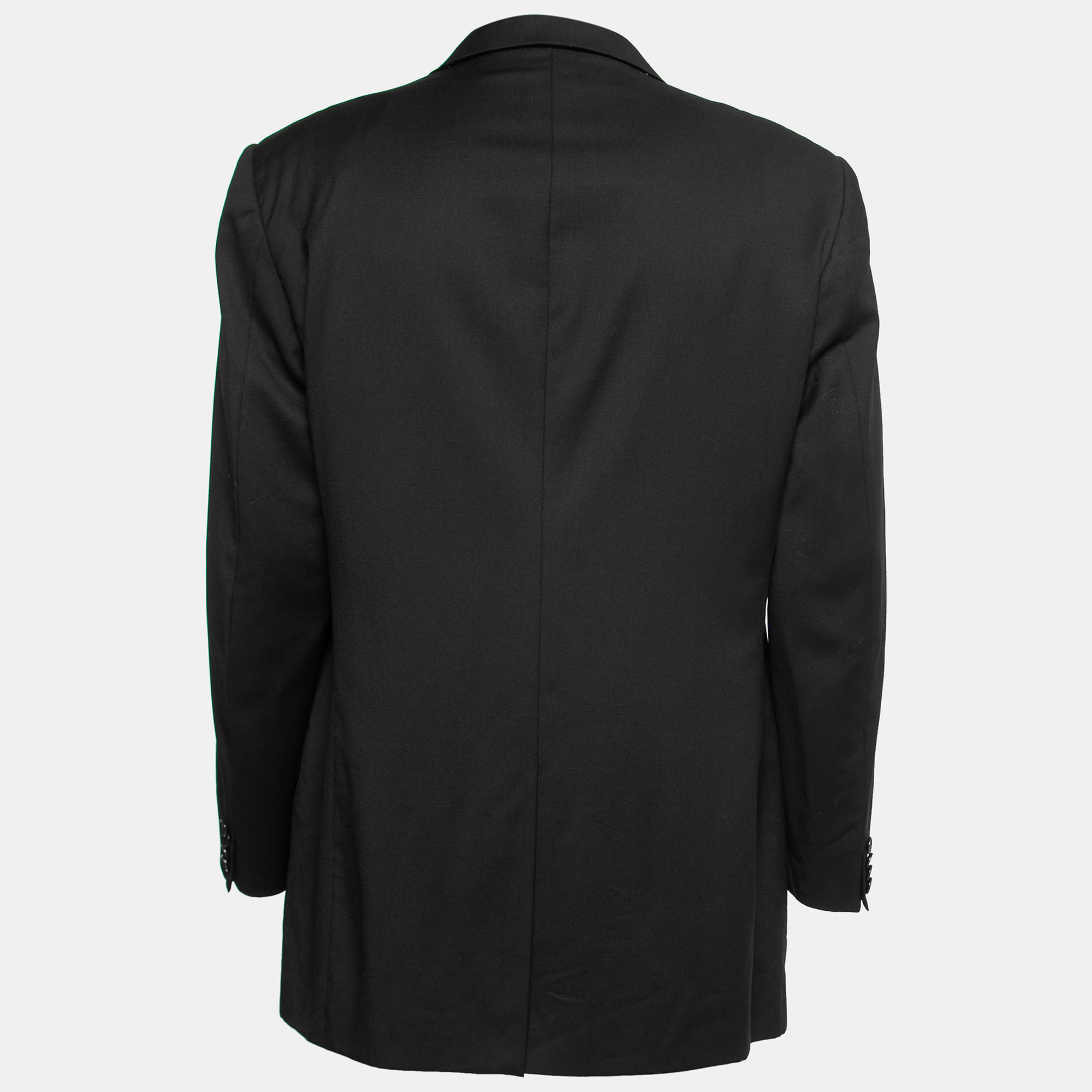 

Valentino Vintage Black Wool Single-Breasted Blazer 2XL