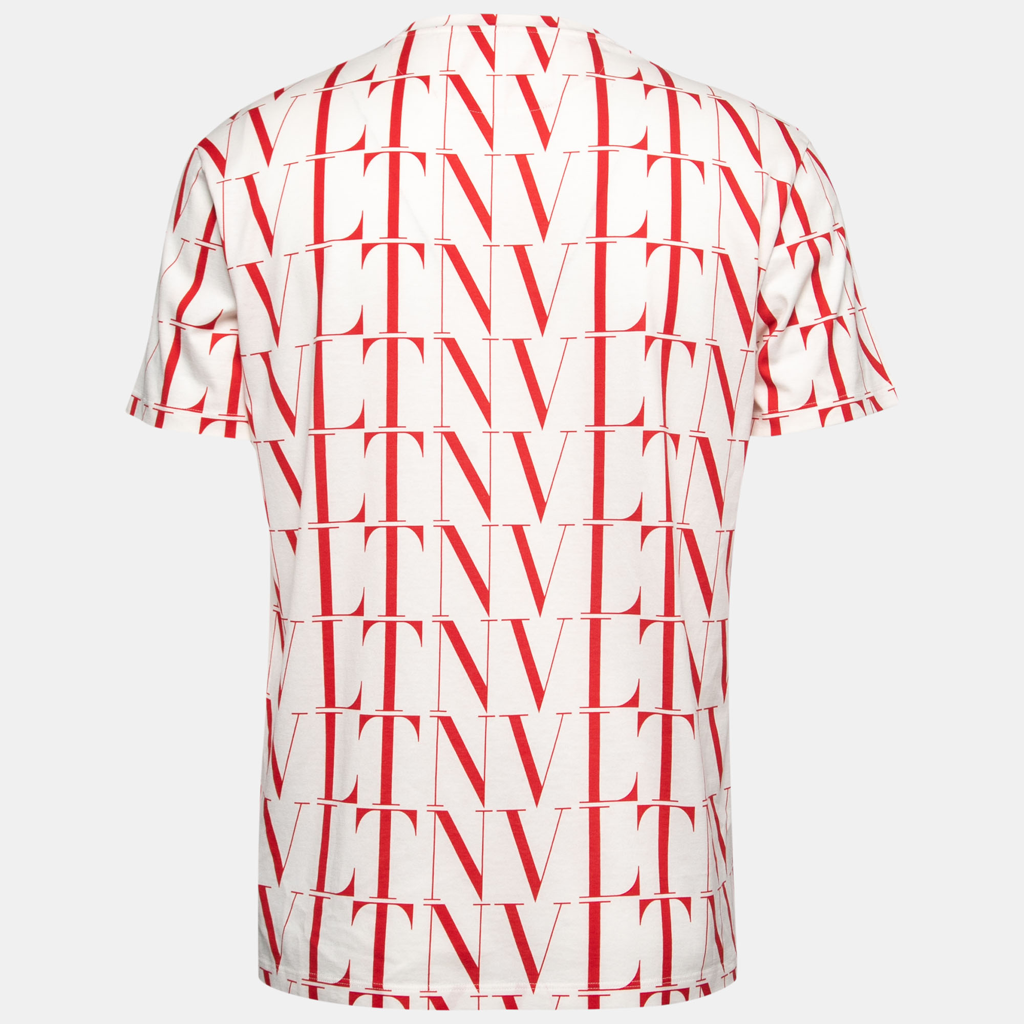 

Valentino White & Red Logo Printed Cotton Short Sleeve T-Shirt
