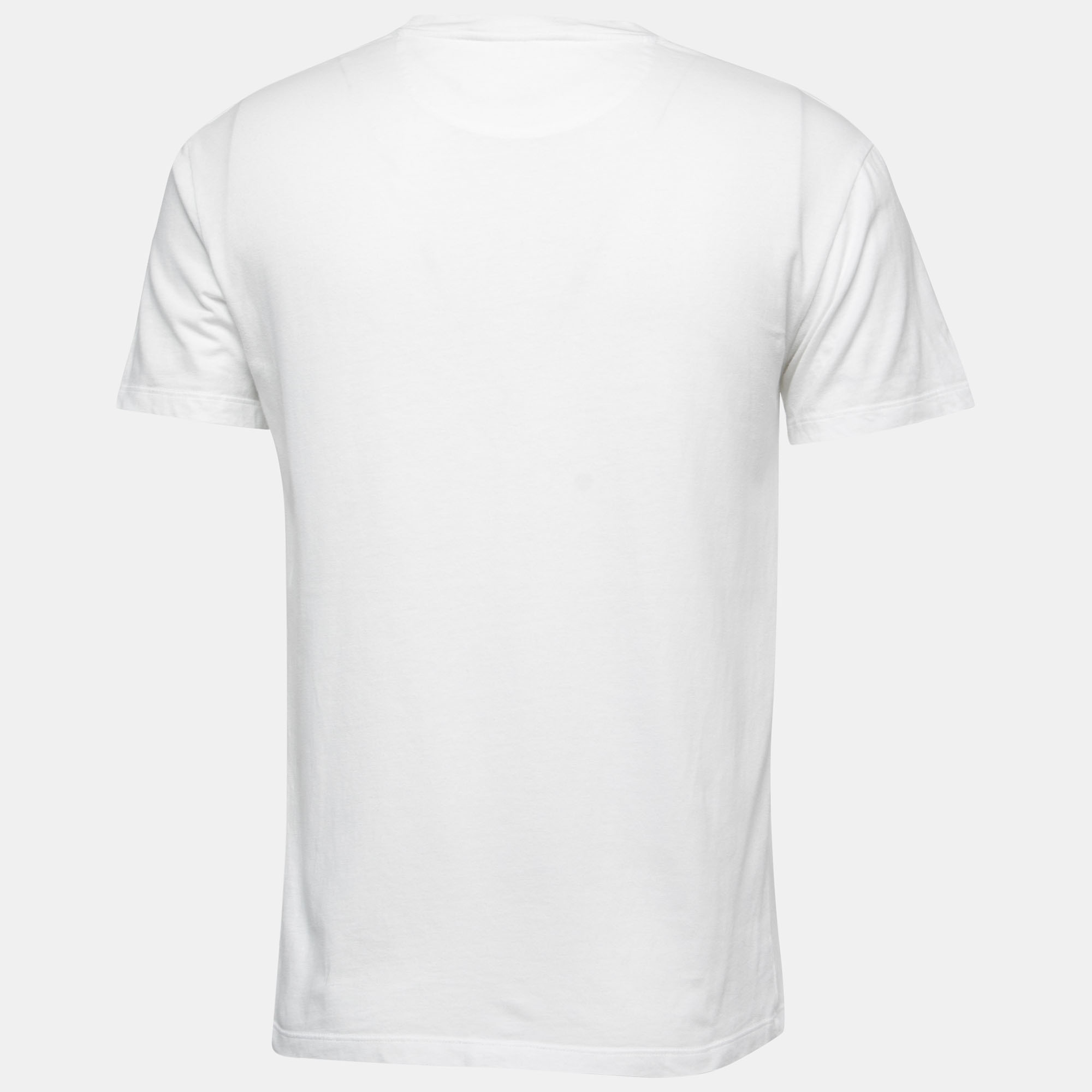 

Valentino White Cotton Logo Print Crew Neck Half Sleeve T-Shirt