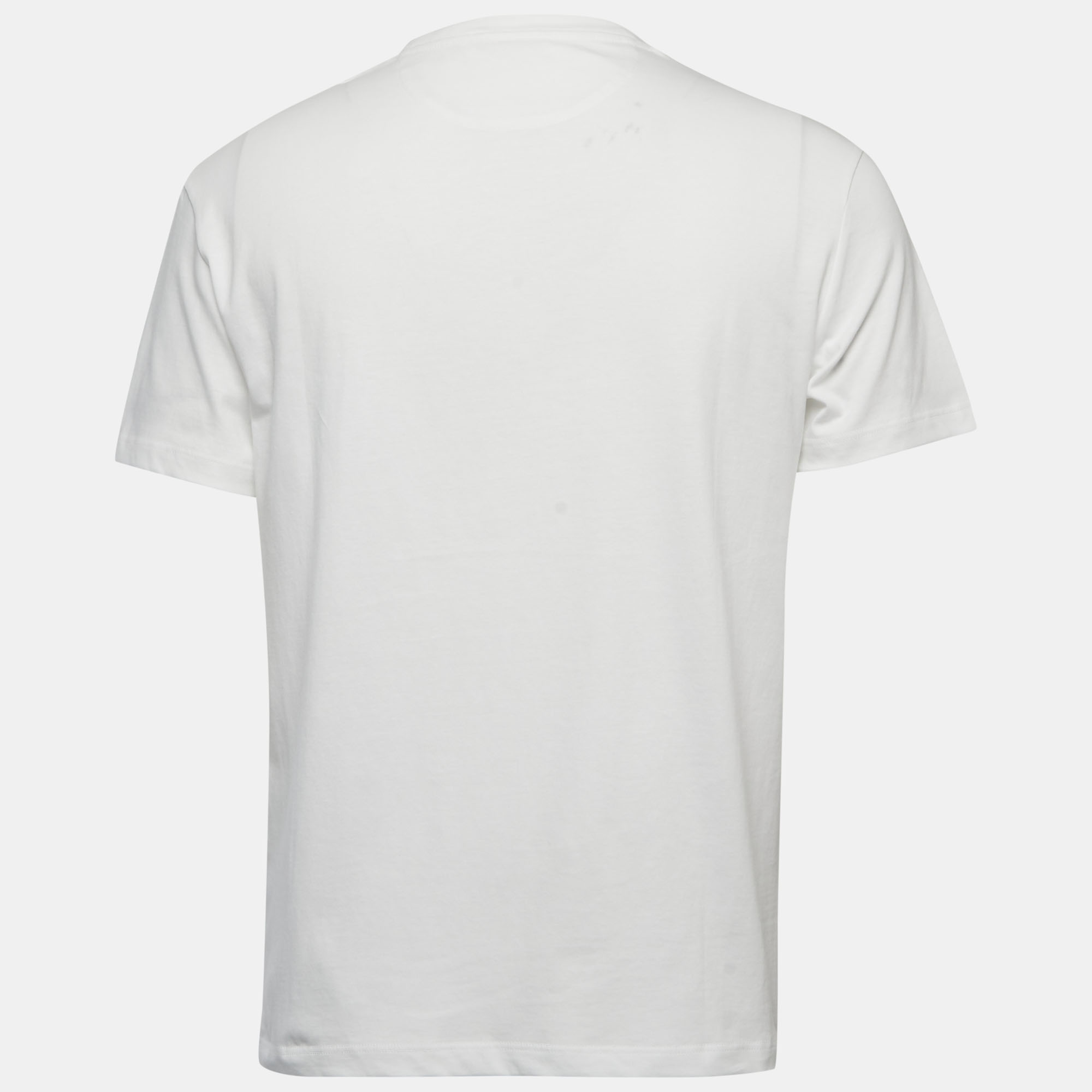 

Valentino White Cotton Crew Neck Half Sleeve T-Shirt