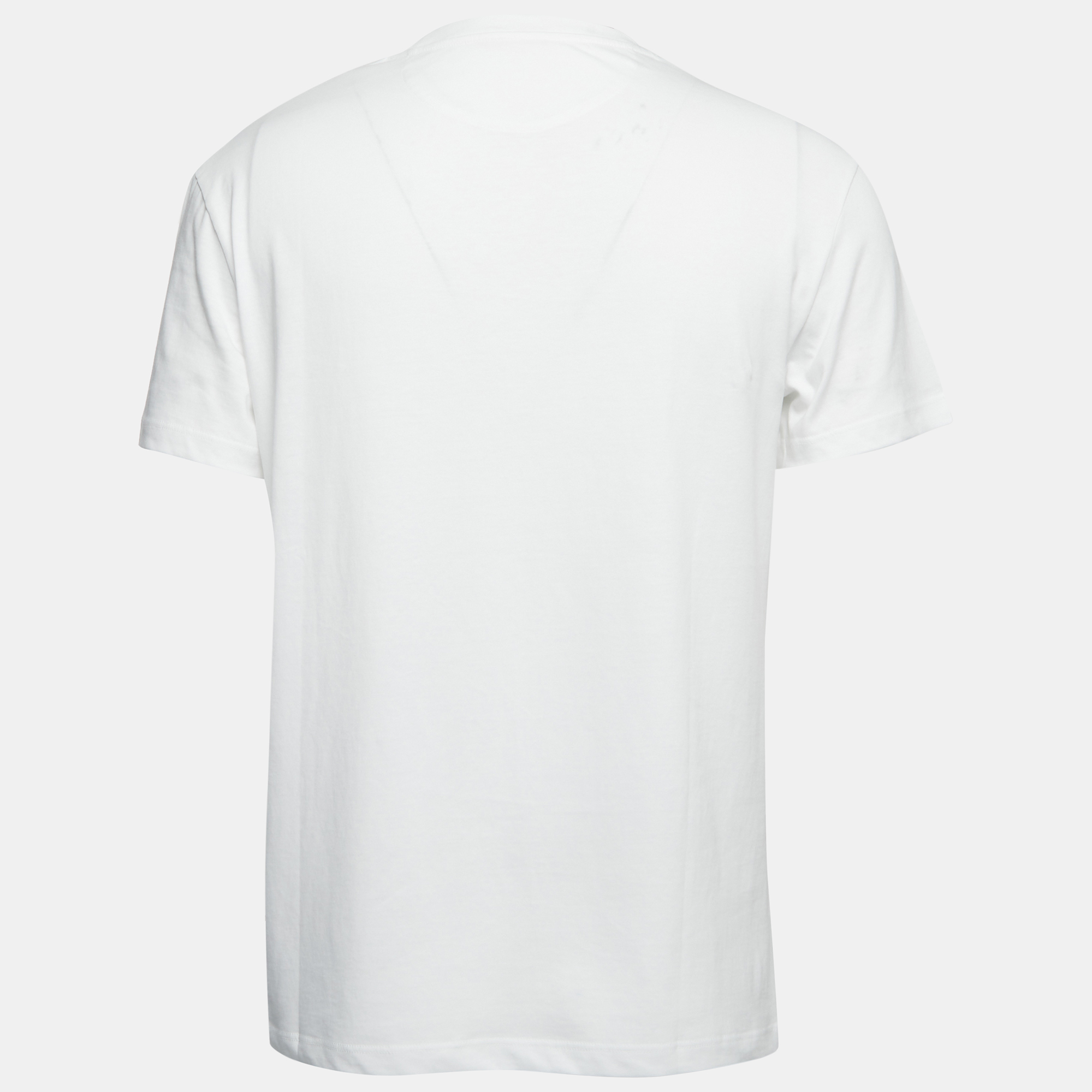 

Valentino White Cotton Crew Neck Half Sleeve T-Shirt