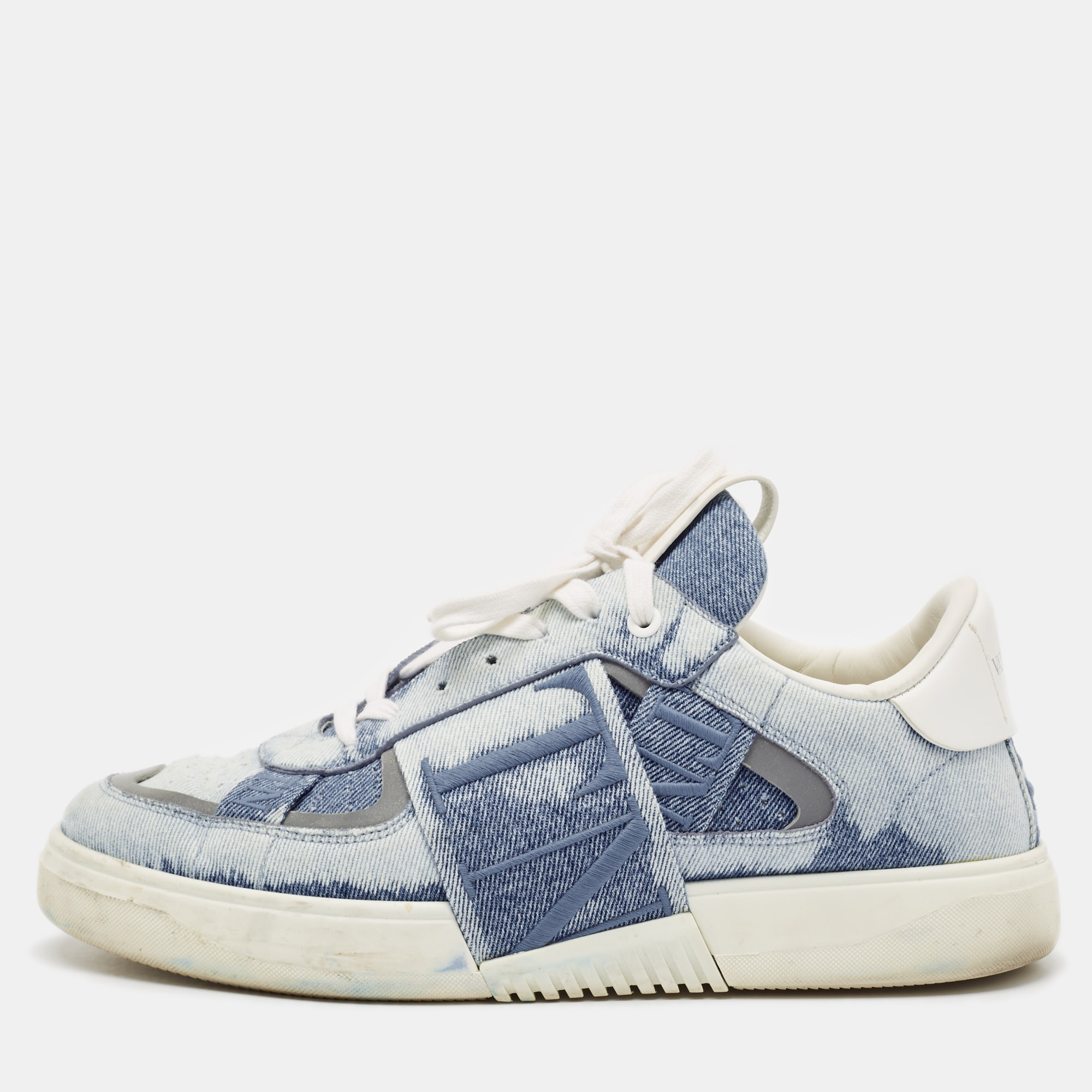 

Valentino Blue/White Leather and Canvas VL7N Sneakers Size