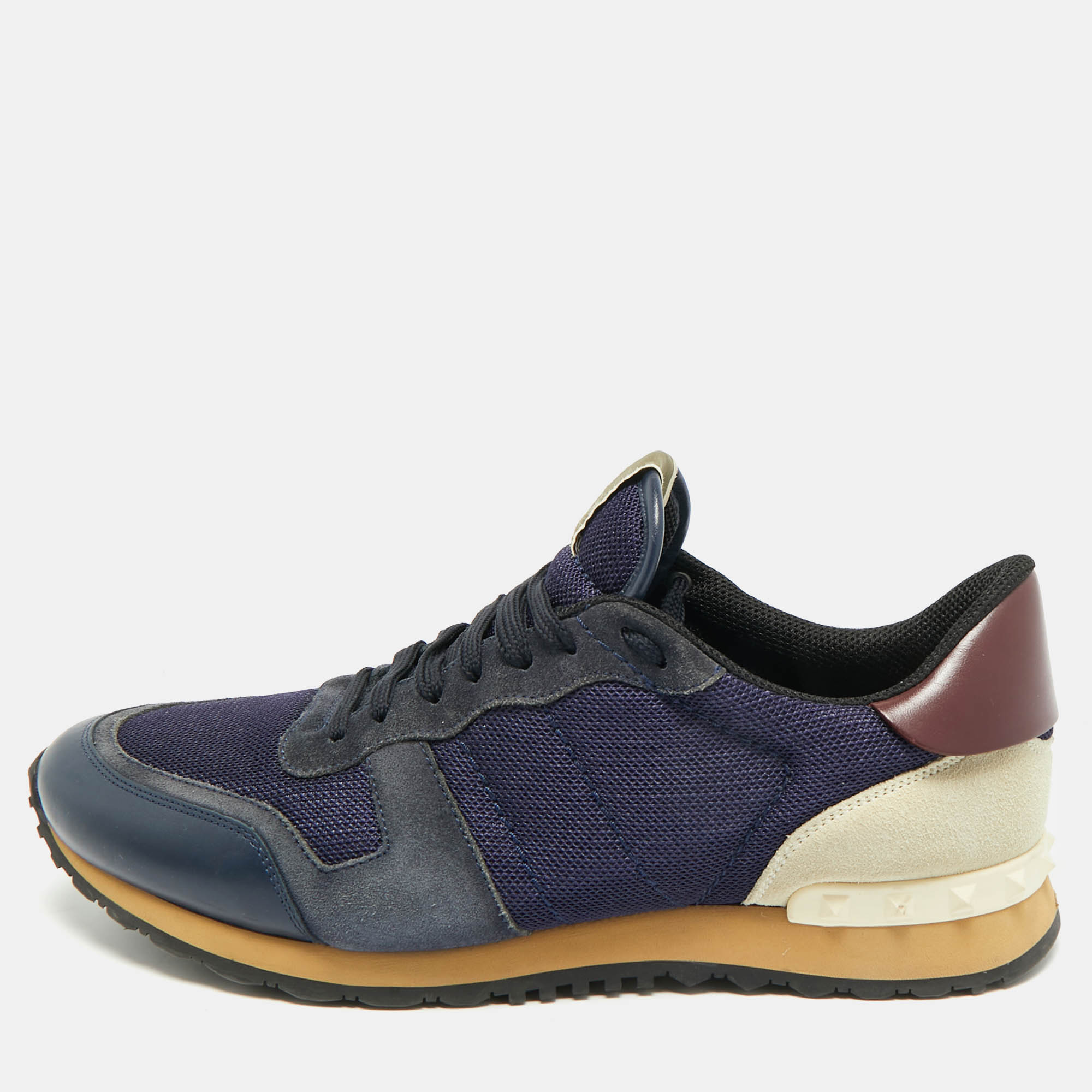 

Valentino Rockrunner Size  Multicolor Mesh and Suede Lace Up Sneakers