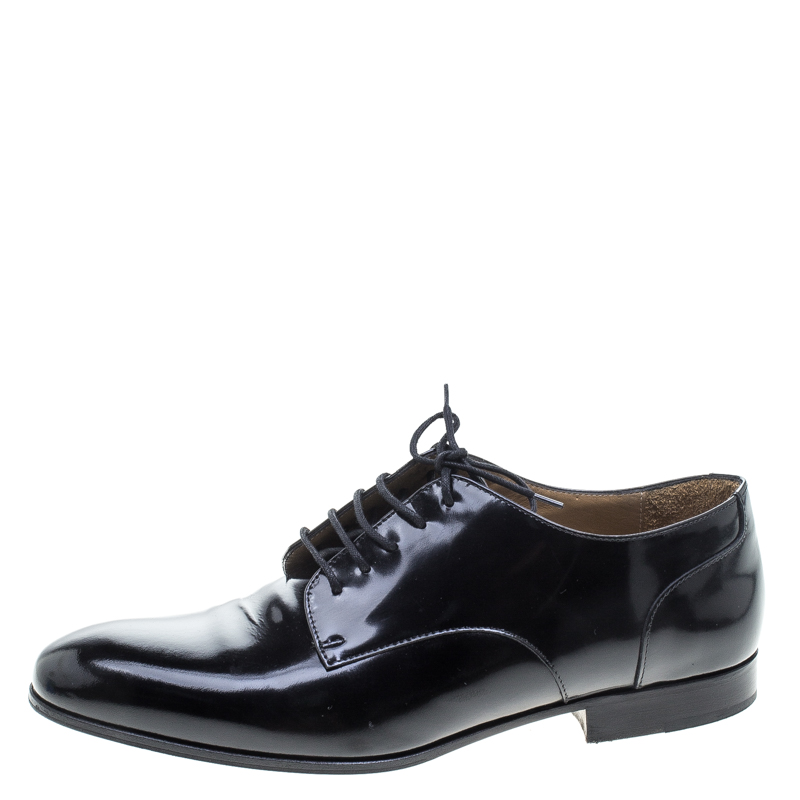 

Valentino Black Leather Lace Up Derby Size
