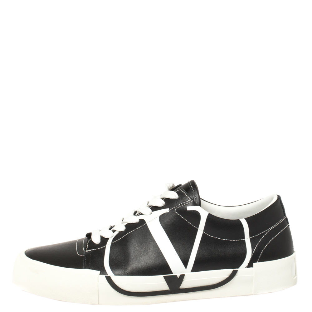 

Valentino Black Leather Tricks Low Top Sneakers Size