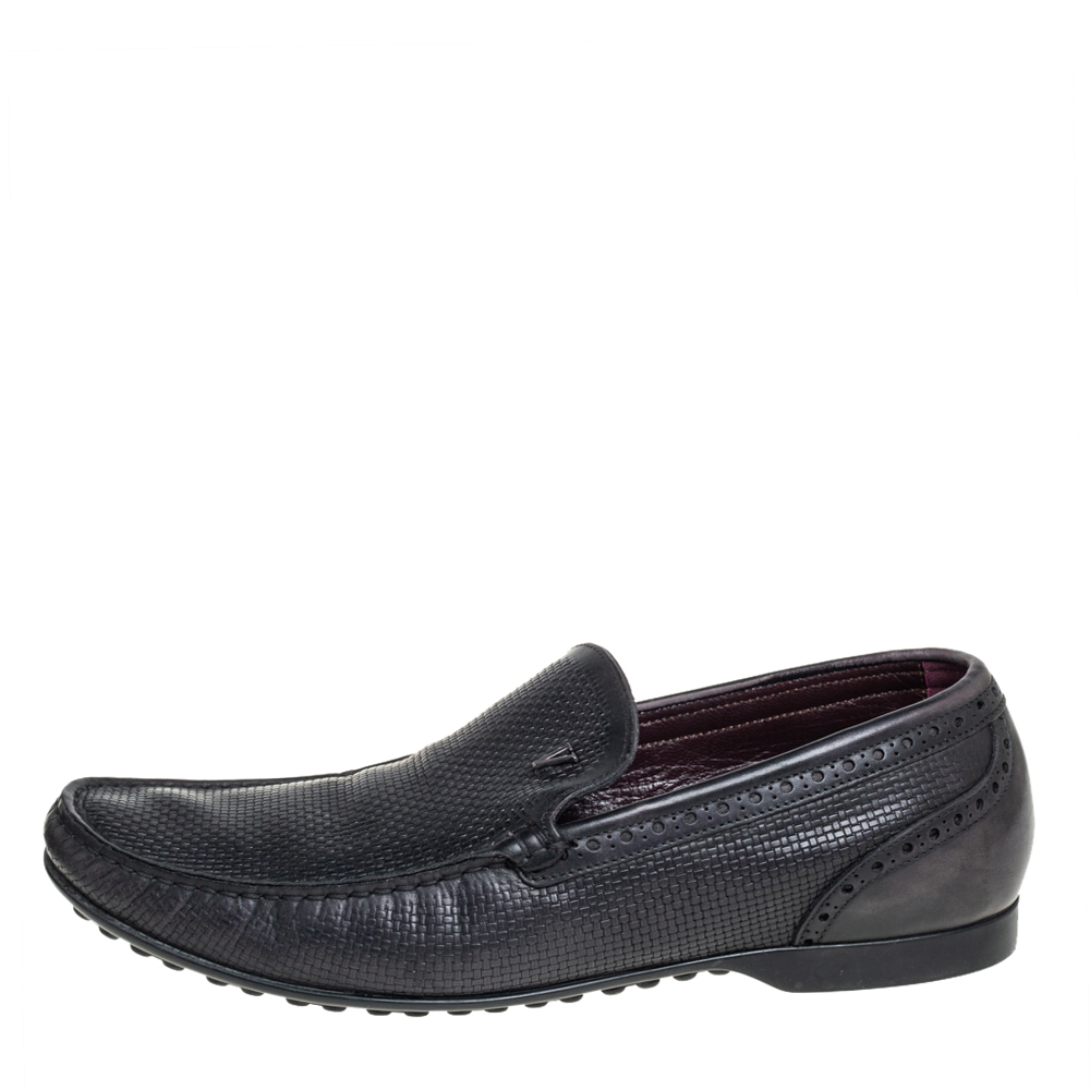 

Valentino Black Leather Slip On Loafers Size