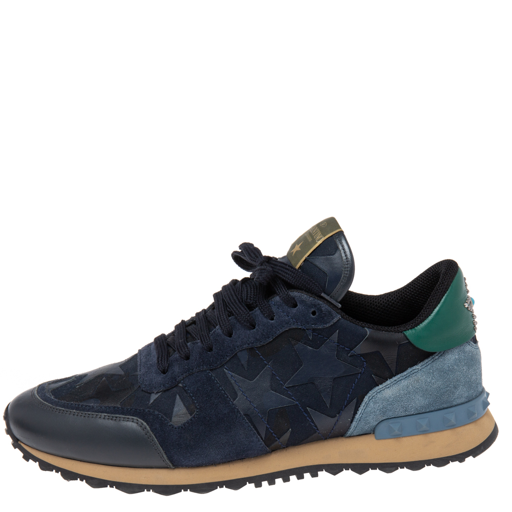 

Valentino Multicolor Leather and Suede Rockrunner Sneakers Size