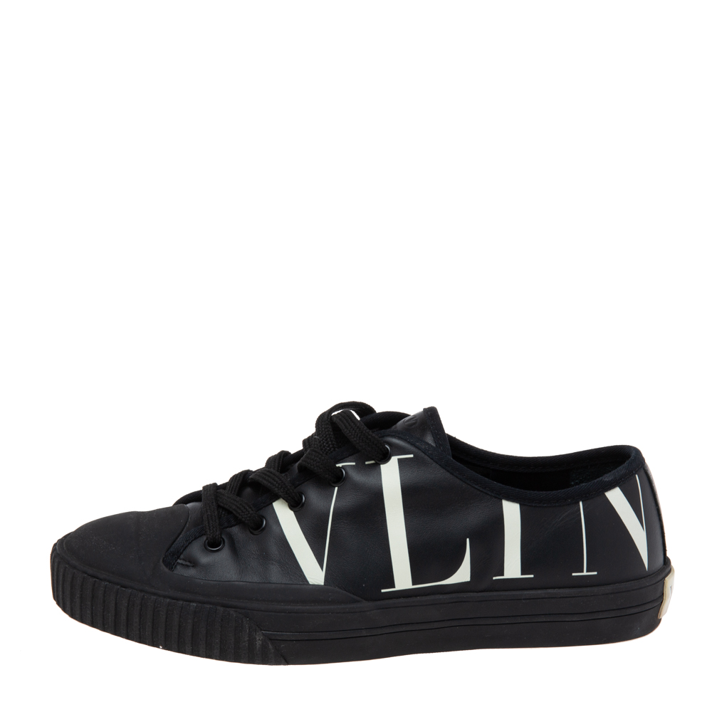 

Valentino Black Leather VL7N Sneakers Size