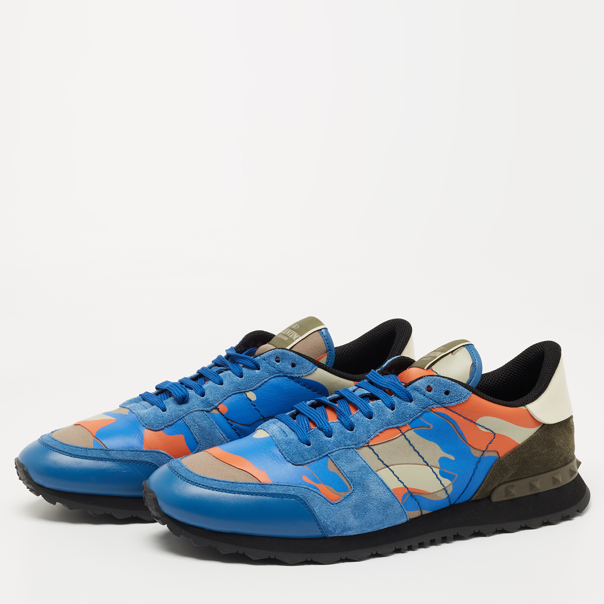 

Valentino Multicolor Suede and Leather Rockrunner Sneakers Size