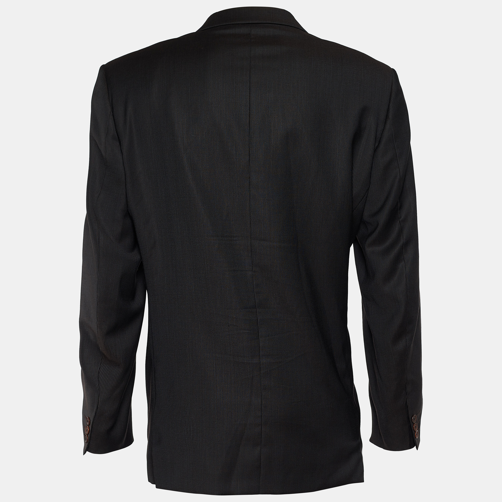 

Versace Classic V2 Brown Striped Wool Button Front Jacket