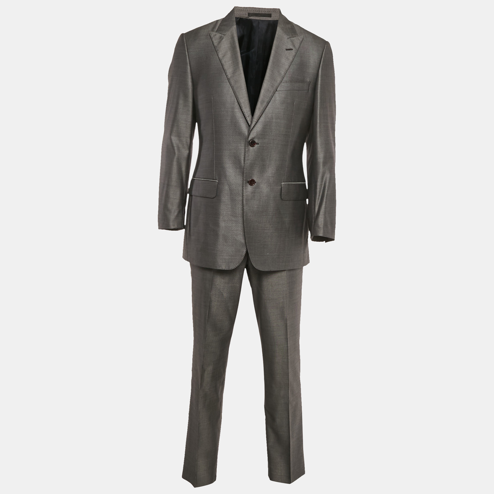 

Versace Collection Grey Wool Regular Fit Suit L