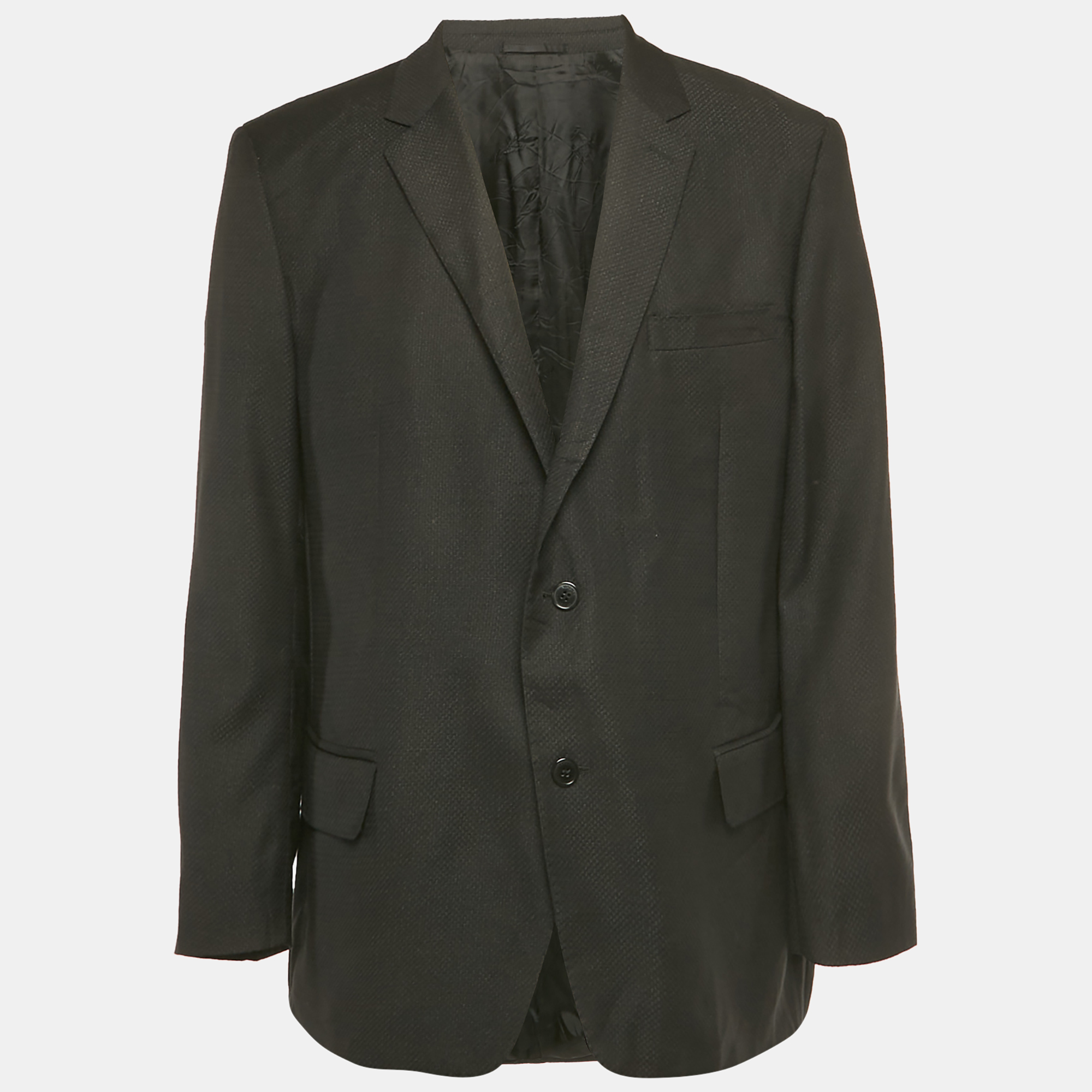 Pre-owned Versace Black Wool Blazer 5xl