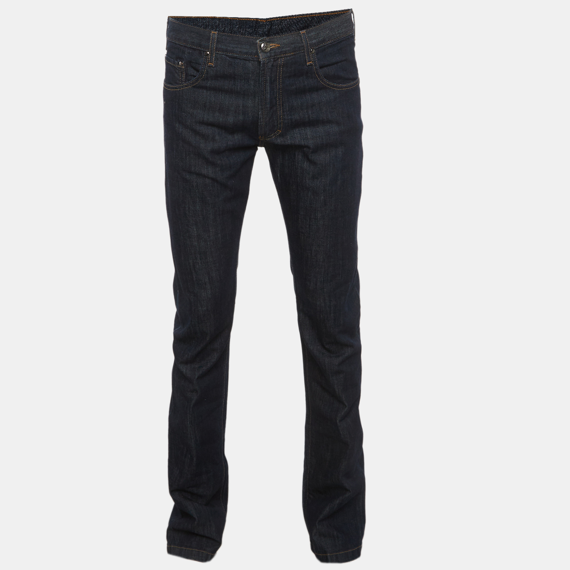 

Versace Collection Blue Denim Straight Fit Jeans L/Waist 33"
