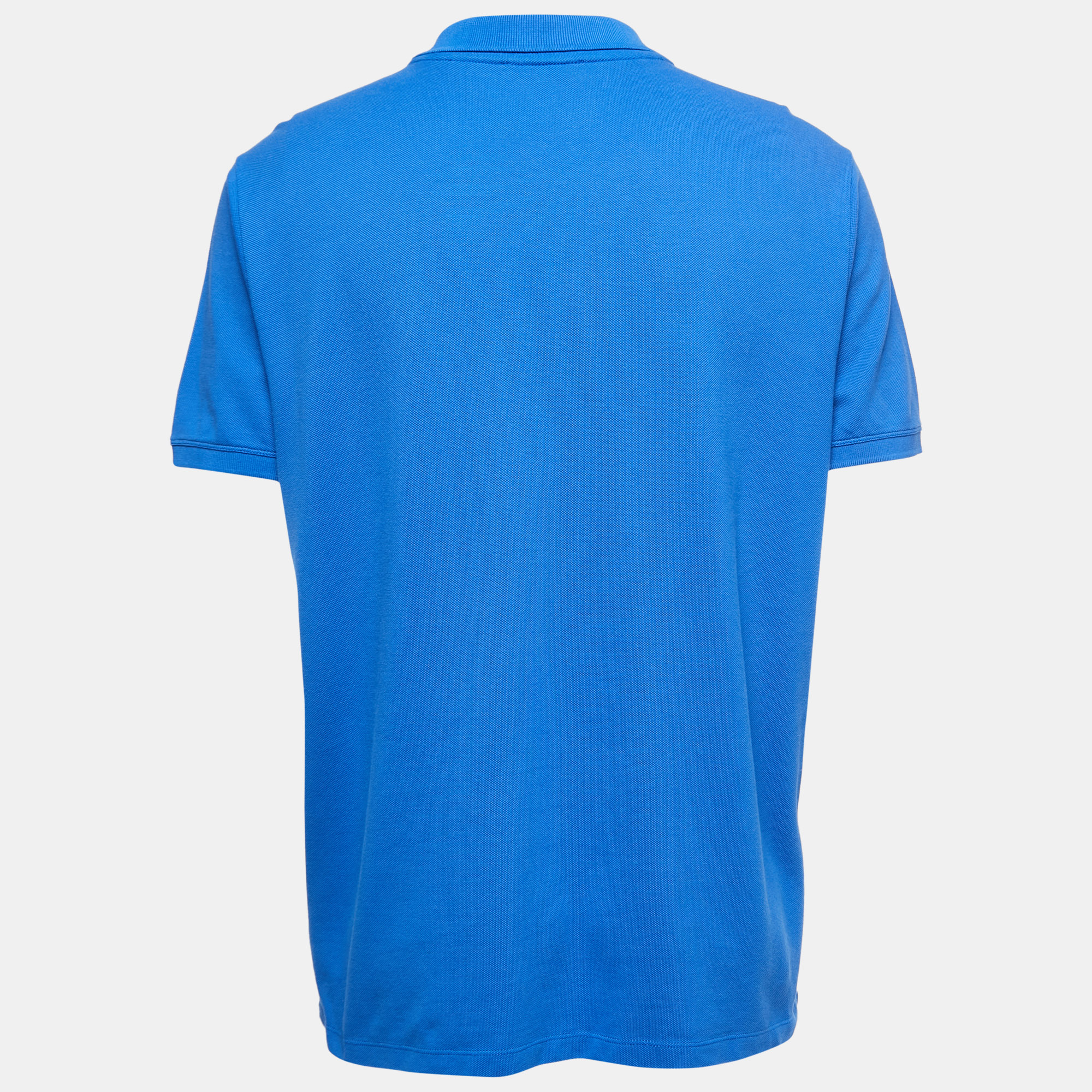 

Versace Collection Blue Logo Embroidered Cotton Pique Polo T-Shirt 2XL