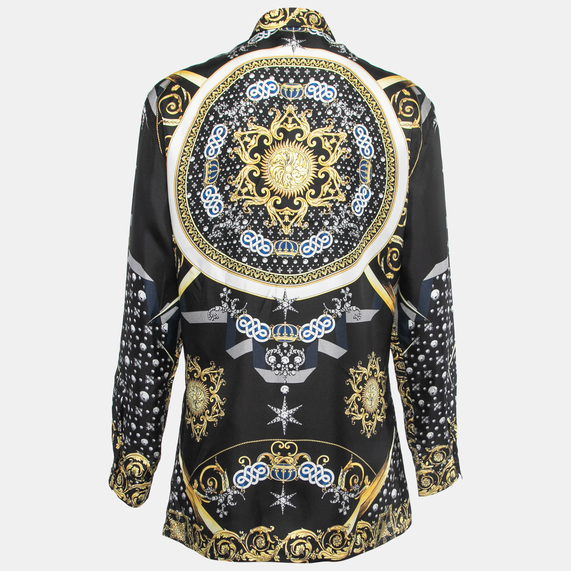 

Versace Collection Black Baroque Printed Silk Twill Shirt