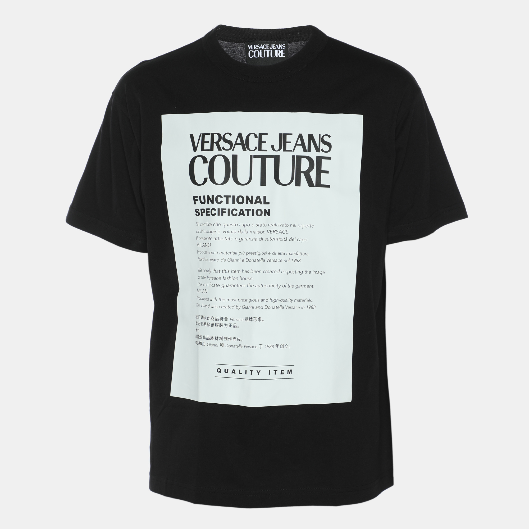 

Versace Jeans Couture Black Jersey Printed T-Shirt M