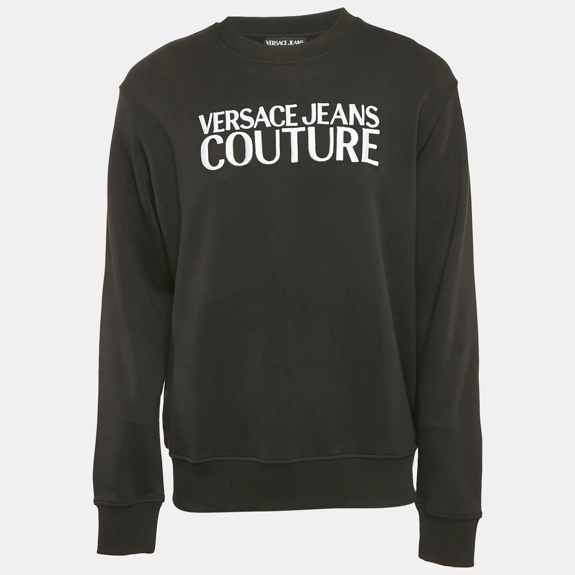 

Versace Jeans Couture Black Logo Embroidered Sweatshirt L