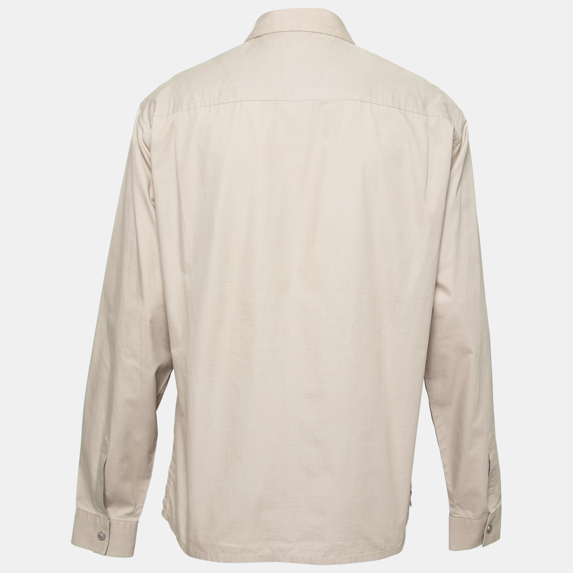 

Versace Jeans Couture Beige Cotton Zip Front Shirt