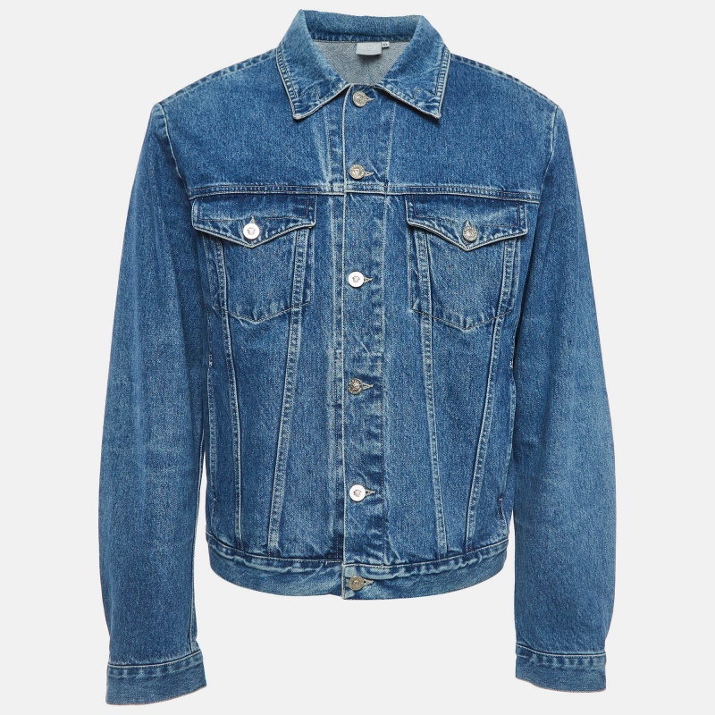 

Versace Jeans Couture Blue Denim Button Front Jacket XL