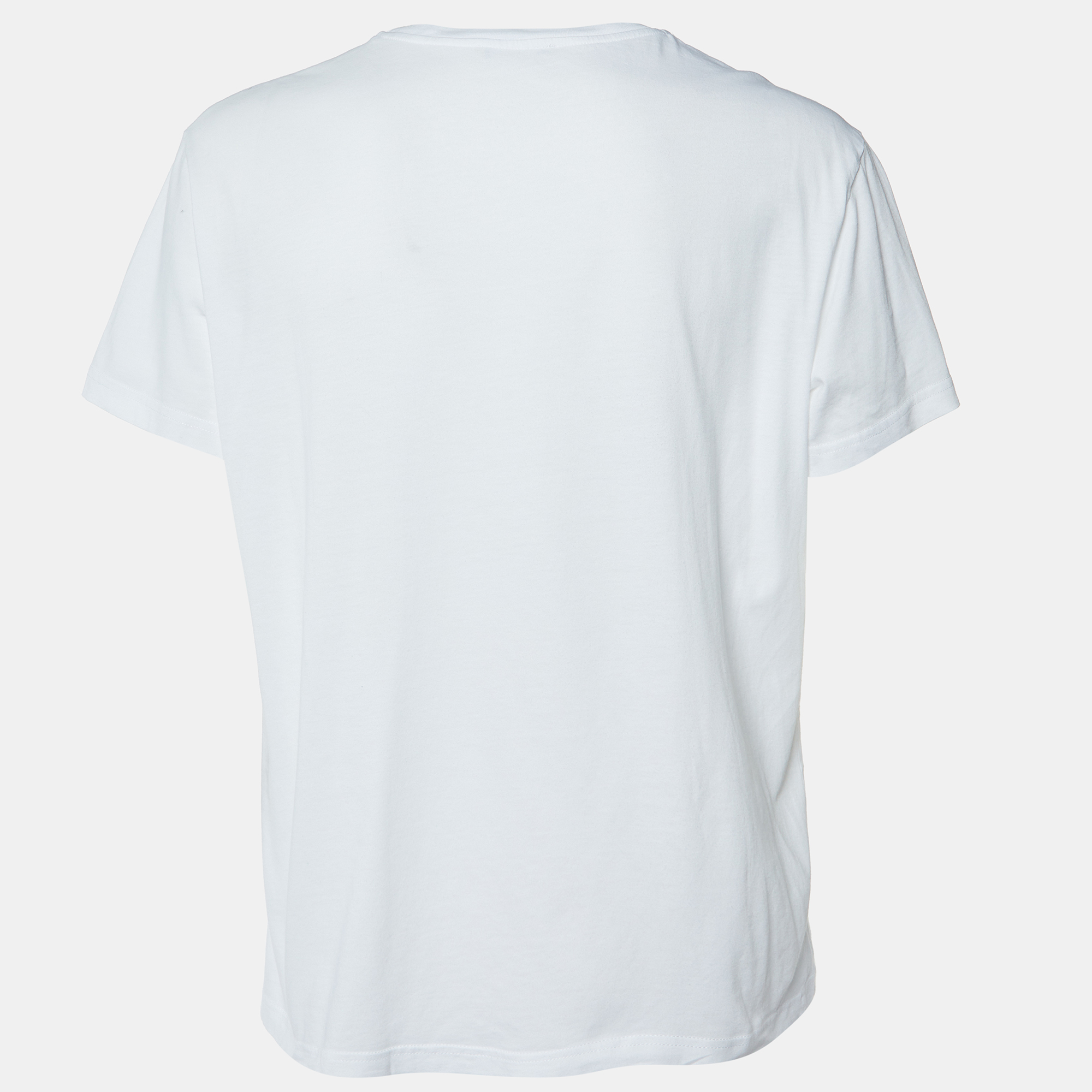 Versace Jeans White Logo Rubber Print Cotton T-Shirt XXXL 