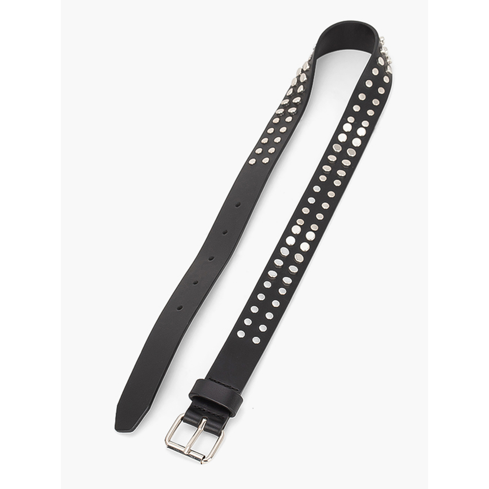 

Versace Black Studded Leather Belt