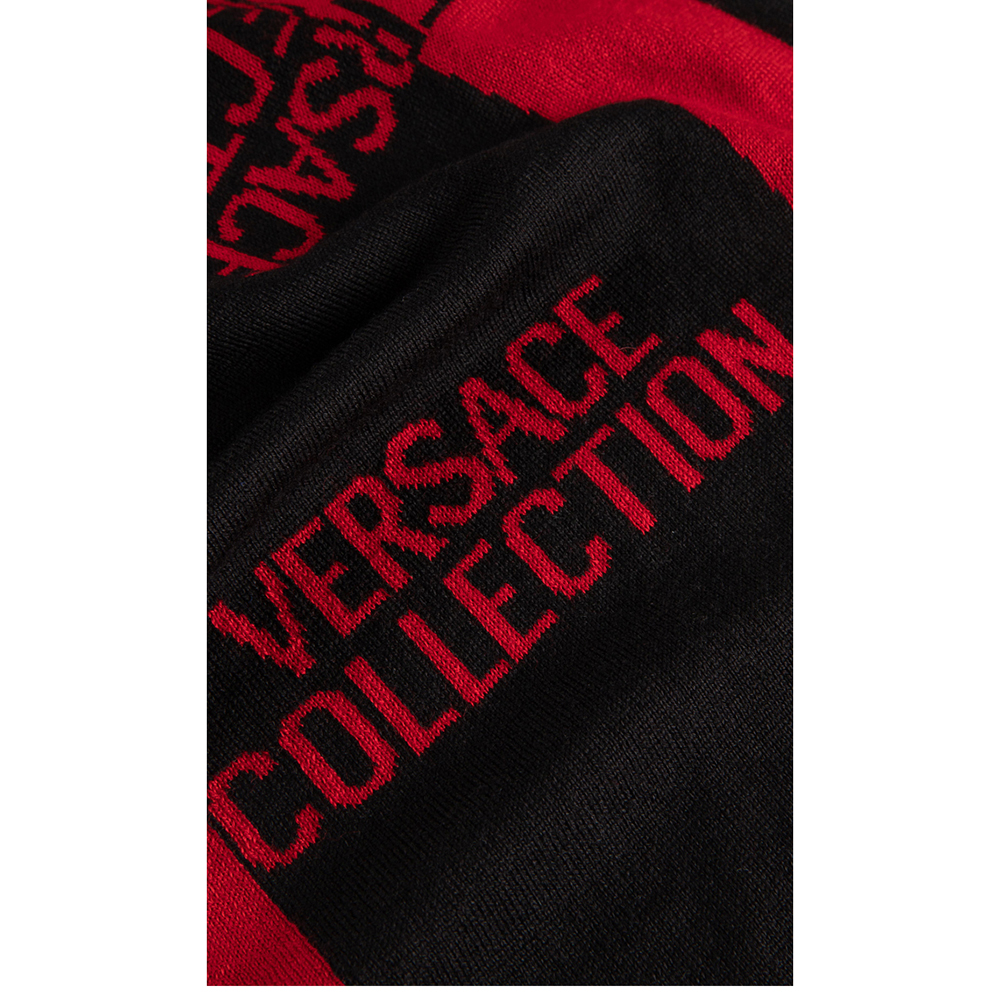 

Versace Red Contrasting Logo Scarf