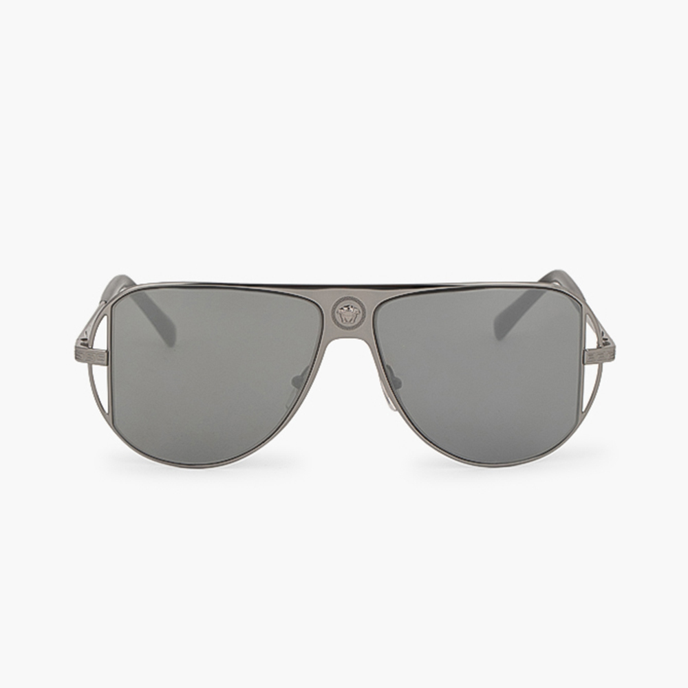 

Versace Grey Logo Aviator Sunglasses