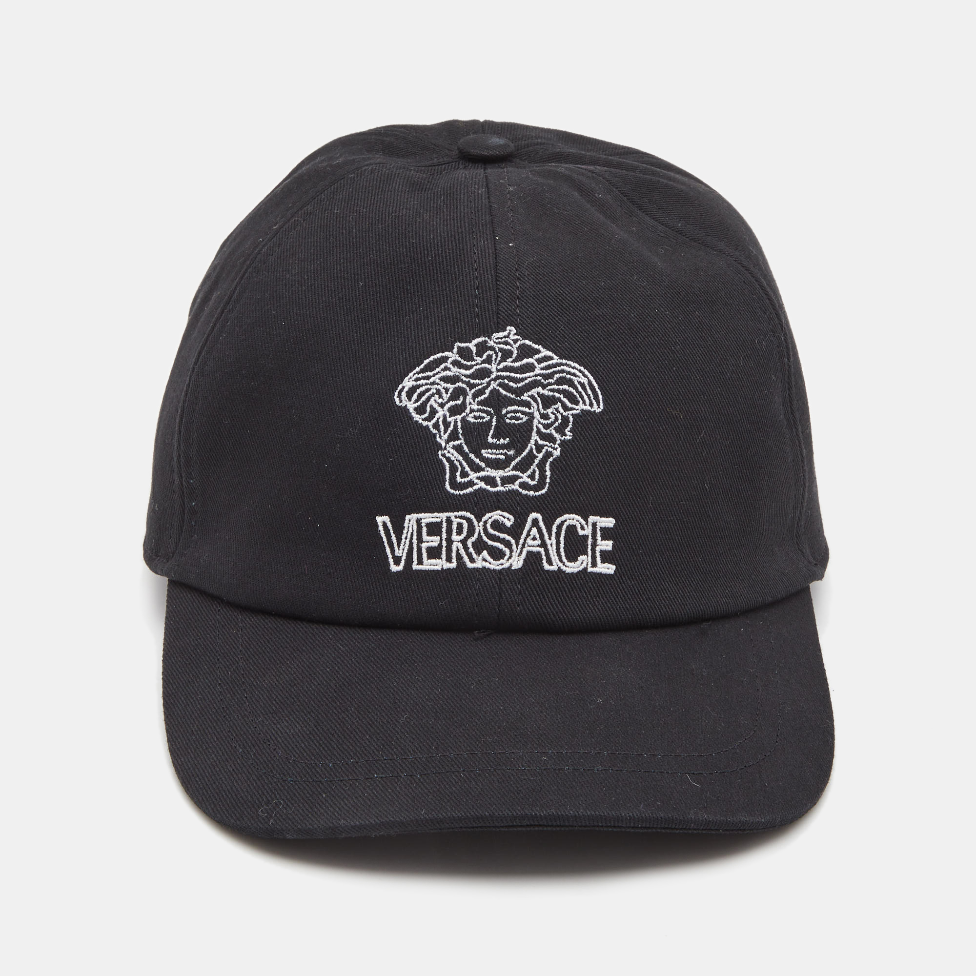 

Versace Black Medusa Embroidered Cotton Canvas Baseball Cap