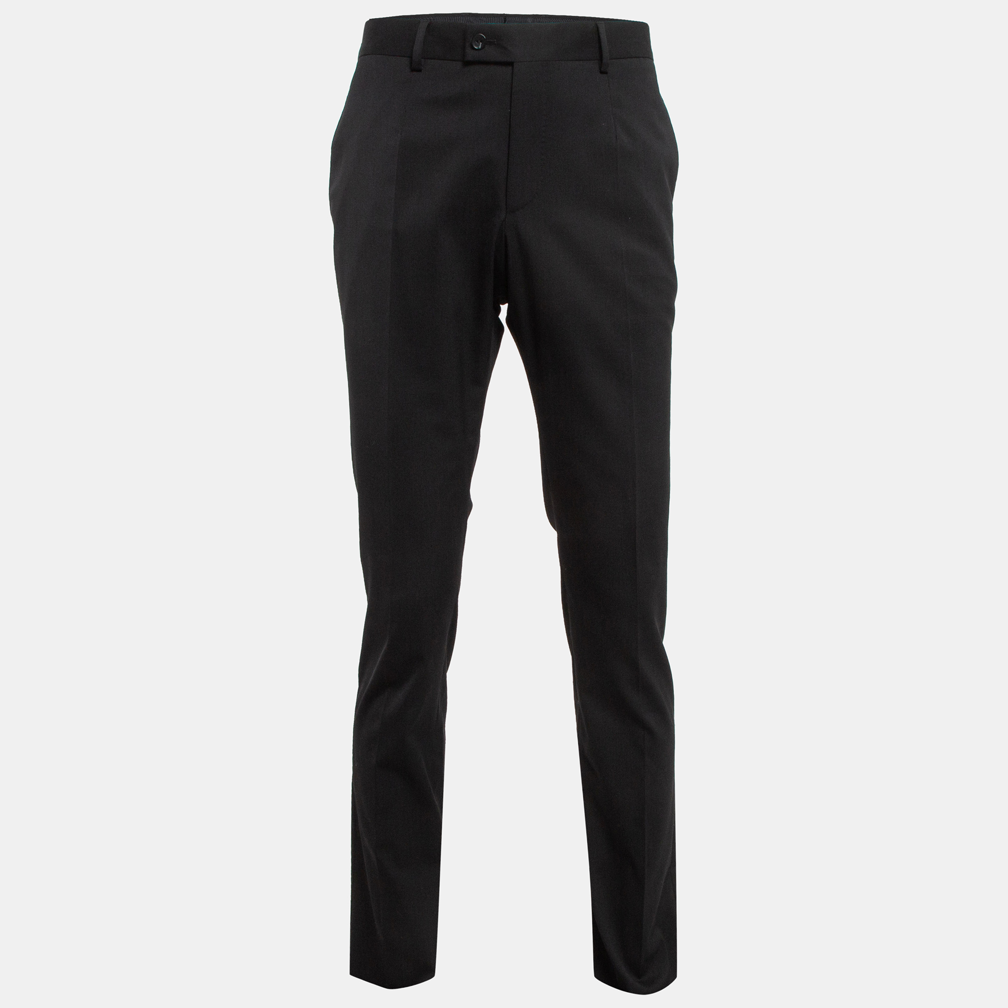 

Versace Black Wool Blend Formal Trousers L