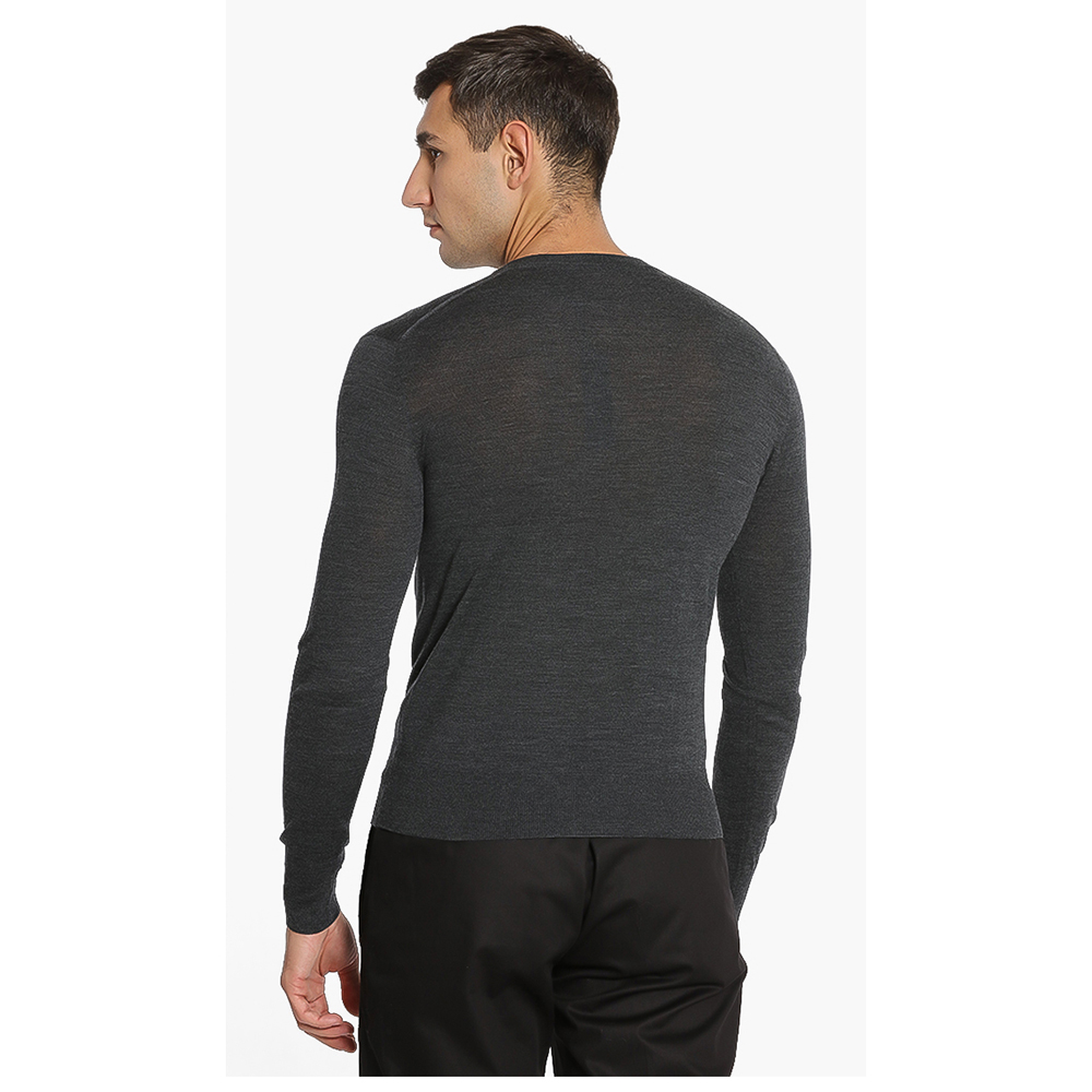 

Versace Grey Solid V-Neck Sweater  (IT 44