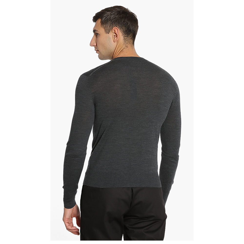 

Versace Grey Solid V-Neck Sweater  (IT 46