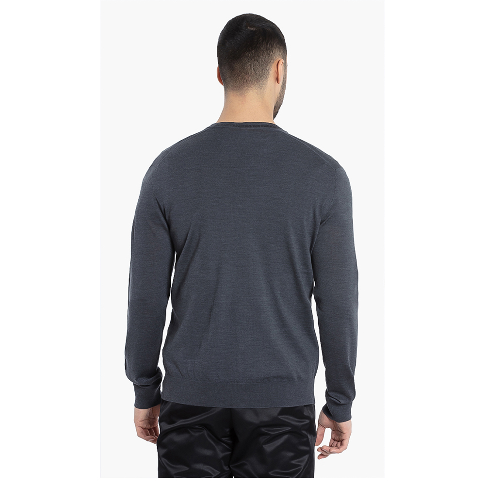 

Versace Grey Logo Trim Cardigan  (IT 50