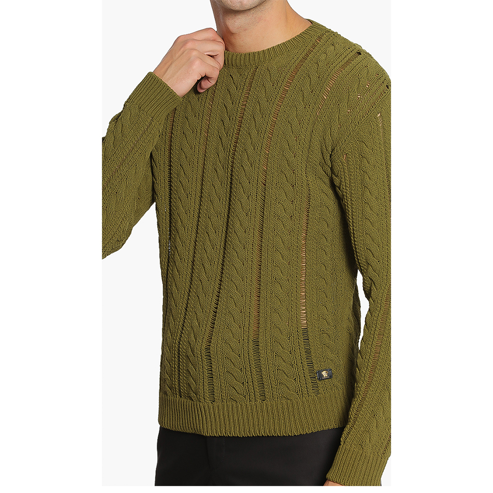 

Versace Green Woven Sweater  (IT 48