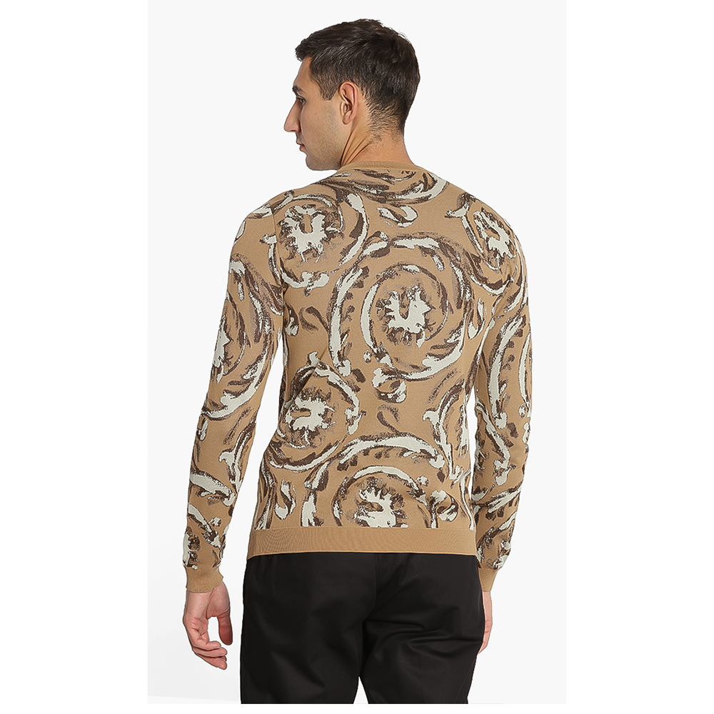 

Versace Brown Printed Heather Sweater  (IT 46