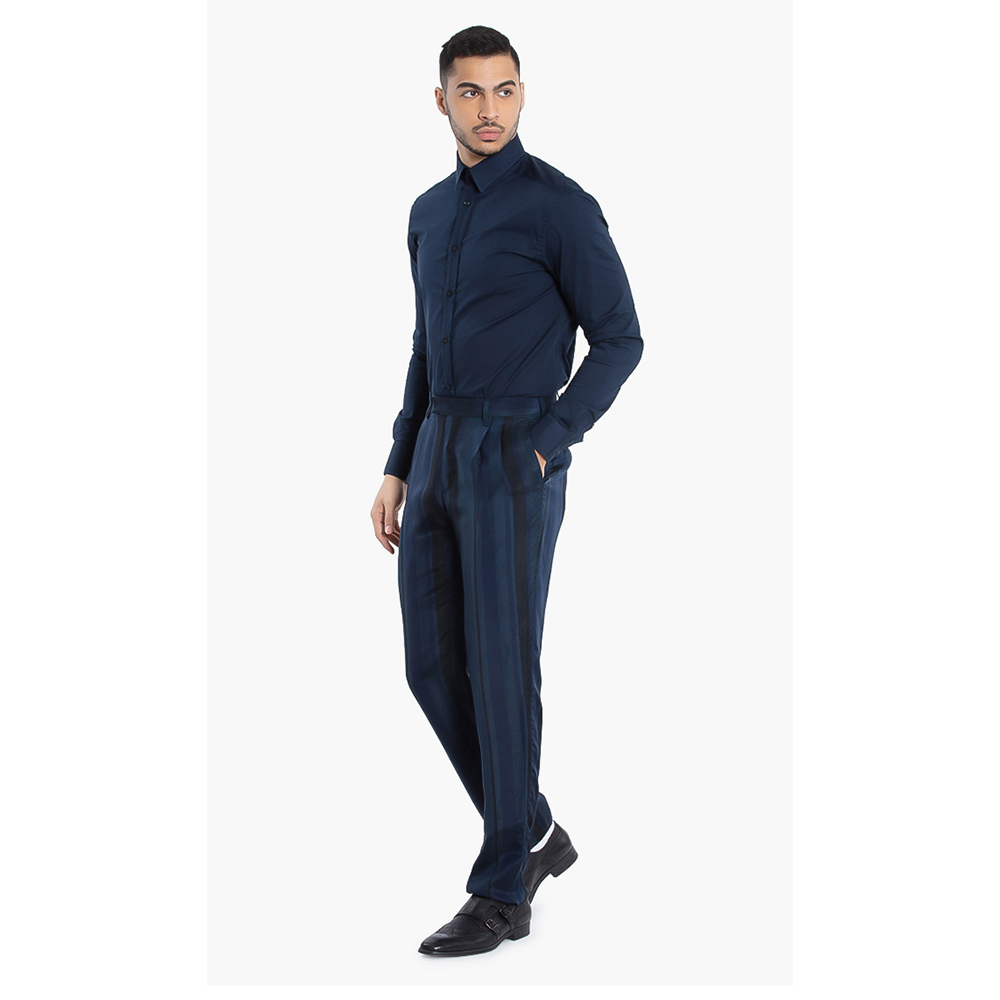 

Versace Blue Gianni Stripes Trousers  (44