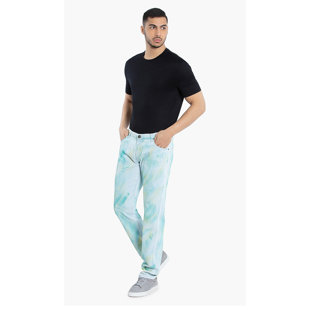 

Versace Blue Versace Jeans Multi-Colored Slim Fit Pants  (34
