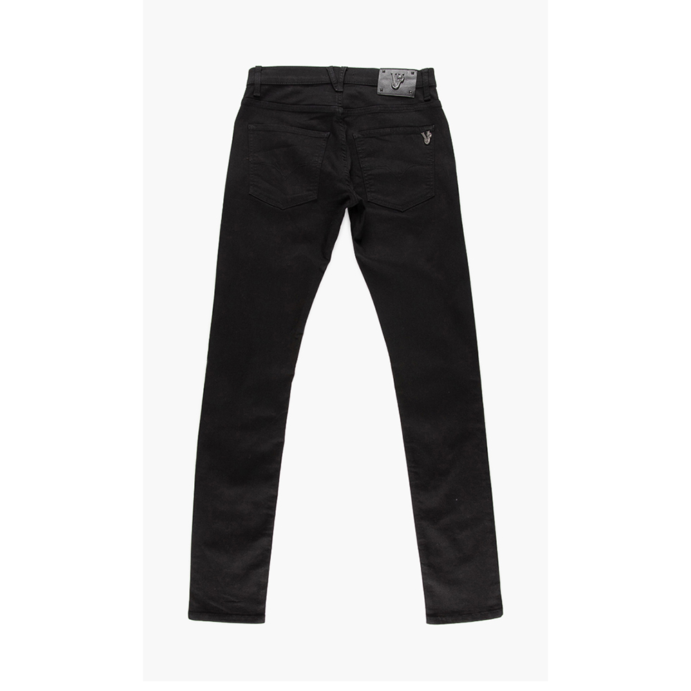 

Versace Black Marty New Embroidered Denim Pants  (30