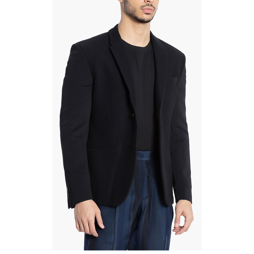 

Versace Black Single-Breasted Suit Jacket  (IT 48